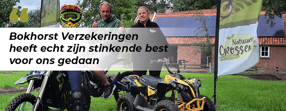 Natuurlijk Crossen en Toer’n blij met hulp van  Bokhorst Verzekeringen